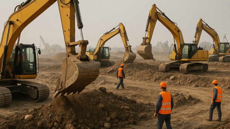 Construction machinery workspace monitoring