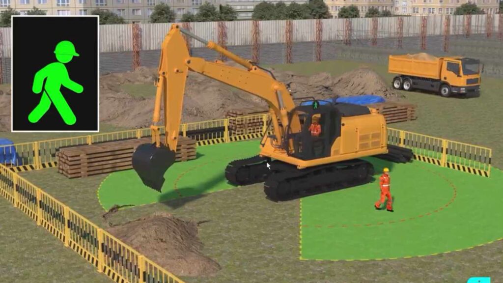 Bagger Arbeitsraumüberwachung WorkWarn